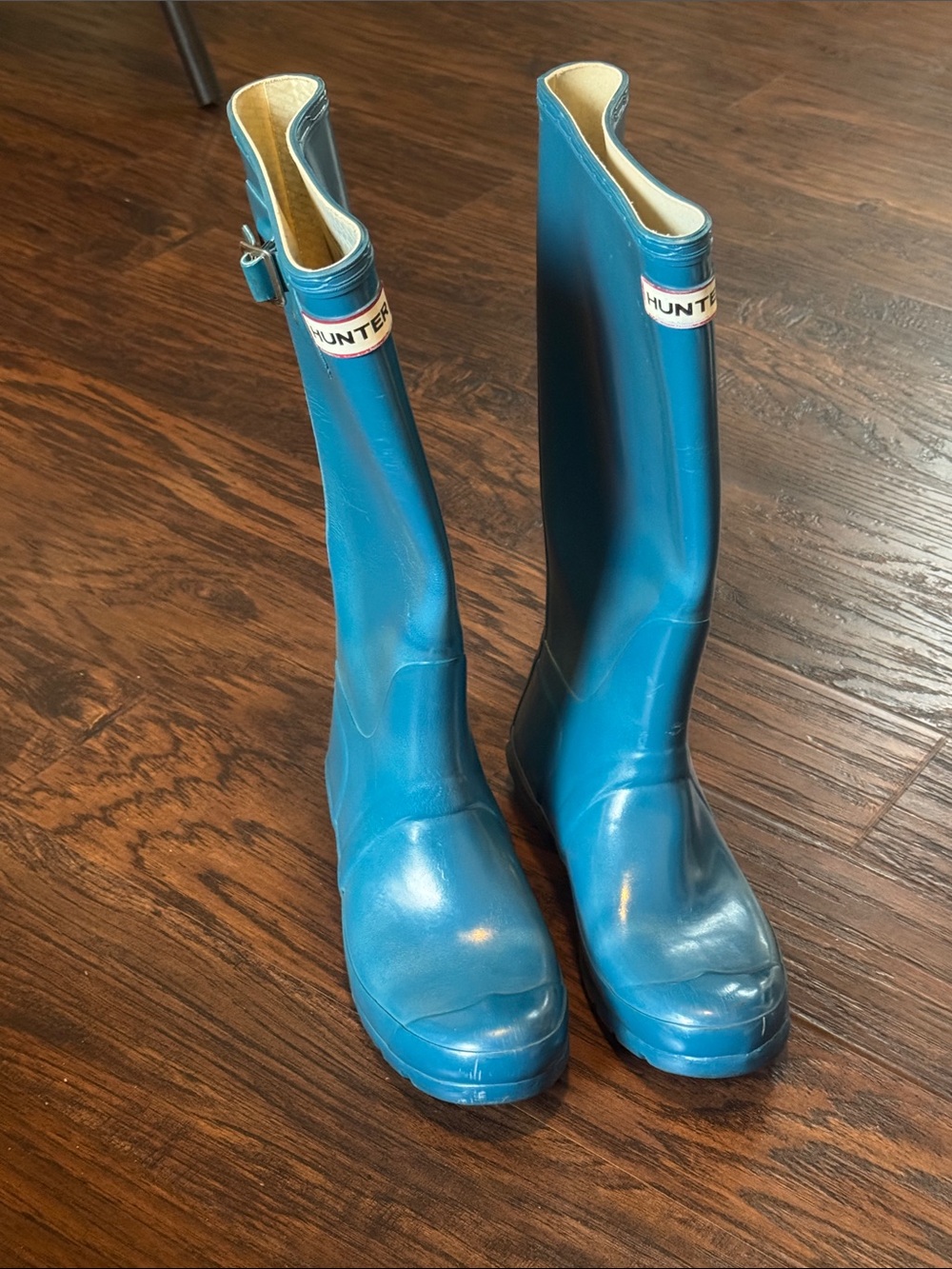 Hunter Teal Tall Women's Rain Boots - Picture 2 of 11